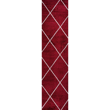 Cole Minimalist Diamond Trellis Area Rug